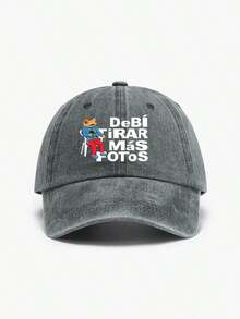 1 Pc  PUERTO RICO Print Washed Baseball Cap Classic Casual Stylish Vintage Soft Sweatband Adjustable Size Lightweight Versatile Dad Hat Suitable Outdoor Sports Daily Wear Party Vacation Families And Friends - DebiiRARMaSOTos - 查看 11