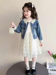 Tween Girls Dresses - Apricot Dress - View 5
