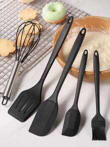 10pcs Silicone Scraper Set, 5pcs Heat-Resistant Non-Stick Rubber Scrapers For Baking, Cooking, Mixing, Scraping Non-Stick Cookware, Kitchen Tools - Multicolor - View 5