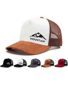 A Color-Blocked Printed Baseball Cap For Men, Suitable For Casual Outings, Sun Protection, And Sunshade. Ideal For Spring And Autumn Travel, Beach Outings, And Street Use. Adjustable And Breathable. Suitable For Everyday Wear, Outdoor Vacations, And Sun Protection.,Summer,Holiday,Festival - Multicolor - View 11