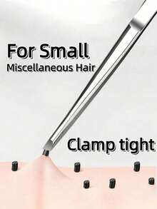 1/2支装高品质不锈钢眉镊，用于去除内生毛发，精密斜口眉镊，面部护理工具 - 多色 - 查看 1