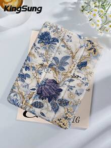 Kingsung 花卉图案平板电脑保护套，兼容 iPad 9.7/10.2/10.5/10.9/12.9/Pro 11（第十代），兼容三星 Galaxy Tab S6 Lite 10.4 英寸，兼容 Kindle Paperwhite 第十二代（2024 年款），Kindle 第十一代（2022 年款），Kobo Clara Colour，柔软防摔，智能支架/自动唤醒/睡眠功能 - 彩色 - 查看 3