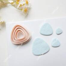 4 pièces/set Kits de fabrication de bijoux de forme géométrique, mini-découpoirs en argile géométrique pour boucles d'oreilles et fabrication de bijoux, moules en argile polymère avec bordure encadrée pour pendentifs et colliers faits main, découpoirs en argile polymère de forme diamant, carré, rectangle, hexagone, arche - Beige - Voir 3