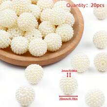 20-100颗亚克力珠，桑葚球，适用于项链、手链、DIY首饰制作、工艺品材料 - diy - 查看 9