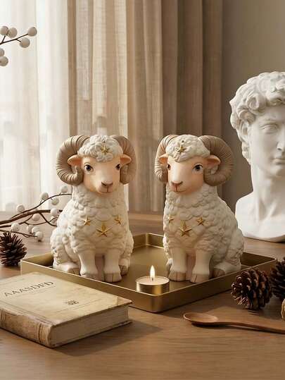 可爱的小绵羊硅胶蜡烛模具，适用于蜡、树脂和石膏等材质的硅胶模具，可爱的家居装饰工艺品