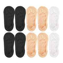 女士夏季硅胶防滑隐形薄冰丝船袜透气休闲弹力袜 - 彩色 - 查看 14