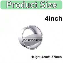 1pc Tall Straight Round Non-Stick Cake Mold Baking Pan, 4/6/8 Inch, Aluminum Alloy With Sunlight Treatment, Suitable For Party, Birthday, Wedding, Valentine's Day And Other Kitchen Baking Occasions. High-Quality Kitchen Accessory, Easy Demold, Easy Clean, Convenient To Use - Silver - View 13