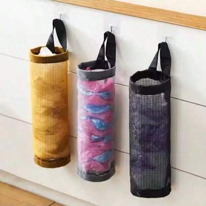 1pc Plastic Bag Dispenser, Wall Mounted Organizer For Home, Kitchen, Summer Beach Party, Food, Camping, Room Decor, Kitchen Accessories