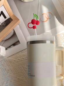Compatible With Stanley Cup Accessories 6Pcs Cue Straw Cover Cap For Cup 40 30oz Tumbler, 10mm Reusable Cute Drinking Straw Topper Accessories, Portable Protector Plugs Decorations Gifts For Party Cute Cartoon Flower Straw Dust Cover, - Multicolor - View 3