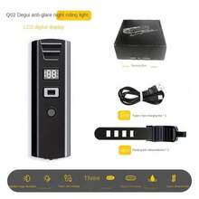 KENSUN 1pc Bicycle Front Light With 4 Lighting Modes, Outdoor Night Riding Bright Light, IPX6 Waterproof, USB Rechargeable - Black - View 11