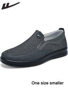 WARRIOR 1双男士休闲时尚透气运动鞋，圆头，轻便面料，柔软鞋底，防滑，易穿脱，2026新款休闲运动鞋 - 灰色 - 查看 8