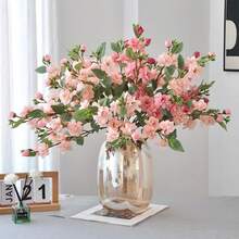 Demi-bouquet de roses artificielles, fleurs réalistes de 88 cm, flexibles et non décolorées - convient pour la décoration de mariage, la décoration de la Saint-Valentin, la décoration d'anniversaire, la décoration d'anniversaire, la décoration de la maison, la décoration de table, la décoration de chambre et de salle de bain, la décoration de bureau, les décorations de pièce, la décoration d'automne, la décoration florale d'automne, la décoration de plantes en pot, les cadeaux de remise des diplômes - Blanc - Voir 8