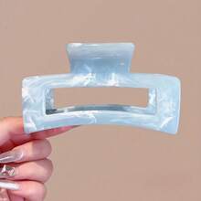 Pinza de pelo de diseño de onda grande azul para mujeres, accesorio elegante para el cabello gradiente, adecuado para el uso diario, las fiestas, el trabajo, las vacaciones y la limpieza facial - Azul - Ver 6