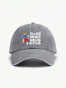 1 Pc  PUERTO RICO Print Washed Baseball Cap Classic Casual Stylish Vintage Soft Sweatband Adjustable Size Lightweight Versatile Dad Hat Suitable Outdoor Sports Daily Wear Party Vacation Families And Friends - DebiiRARMaSOTos - 查看 6