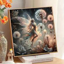 1pc DIY Dandelion Angel 5D Diamond Painting Kit, [30*30cm/11.8*11.8in] [40*40cm/15.7*15.7in], Suitable For Adult Beginners DIY Mosaic Diamond Art, Full Drill Handmade Hobby, Wall Decor For Living Room, Bedroom, Office, Surprise Gift For Family And Friends, Frameless - No Frame - View 2