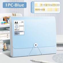 A4 File Folder 13 Layers Large Capacity File Bag Waterproof Test Paper Storage Booklet Stretch Buckle Design Document Organizer - Single Piece - View 13