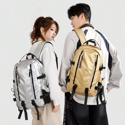 DUANGBAGS Couple Backpack Set - Metallic Silver & Gold Matching Travel Bags For Women & Men 2. BFF Matching Backpacks - Shiny Silver/Gold Waterproof School Bags For Couples & Besties 3. Fashion Couple Backpacks - Metallic Finish Large Capacity Travel Backpacks For Lovers & Friends 4. DUANGBAGS Matching Backpack Set - Silver & Gold Casual Daypacks For Couples & BFFs 5. Metallic Couple Backpacks - Waterproof Large Capacity Travel Bags For Him & Her / Best Friends