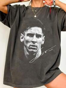 Com Fort Col Ors Lio Nel Me Ssi Shirt - Vintage Design Argentina Soccer Football Fan - màu đen - Xem 1
