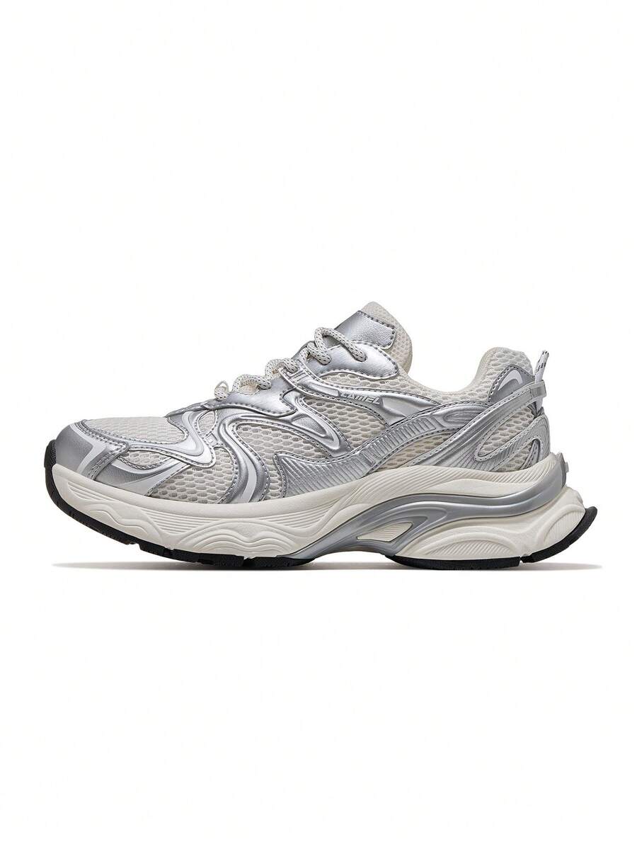 CAMEL CROWN Women's Outdoor Hiking Shoes - New Spring Summer Style, Thick Sole, Non-Slip, Wear-Resistant Hiking Shoes, Sports Shoes - White/Silver - View 1