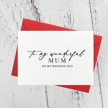 Wedding Cards My Dear Mom, Minimalist Wedding Day Cards, Wedding Cards, Funny Wedding Party Cards, Wedding Party Gifts, Special Cards - A - View 11