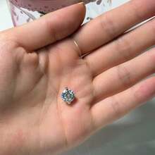 1pc Minimalist Versatile Pure Silver Necklace, S925 Silver Fishing Line Pendant Design, Women's Clavicle Chain, Suitable For Daily Commute - 2 Carats - View 10