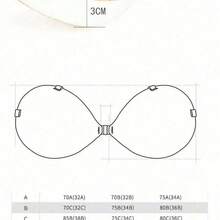 1 Pair Invisible Strapless Sticky Gel , 3cm Thickened , Adhesive  Tape For Small S &  Covers, Suitable For Wedding Dresses & Formal Dresses - Multicolor - View 5
