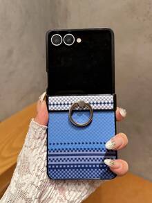 1个商务凯夫拉纹理指环支架，适用于三星Galaxy Z Flip 7、Z Flip 7FE、Z Flip 6、Z Flip 5折叠手机壳 - 彩色 - 查看 24