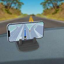 1pc Silicone Upgraded Hands-Free Car Phone Holder For Dashboard, Non-Slip Multi-Angle Navigation Base, Compatible With Lightning, Type-C, Car Parking Card Phone Holder - Multicolor - View 4