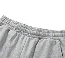 Skechers Quần dệt kim dáng rộng thoải mái mới dành cho nữ - Xám - Xem 5