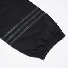 Adidas 男士休闲运动抽绳腰编织裤，舒适百搭，适合日常穿着，春秋季节皆宜。 - 黑色 - 查看 3