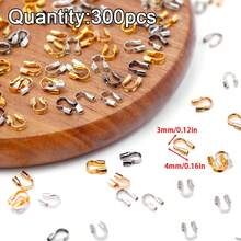 300个U型扣，按扣，耳钉配件，珠宝制作DIY串珠工艺用品 - diy - 查看 13