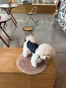 Áo khoác mùa đông ấm áp cho thú cưng với họa tiết động vật biển dễ thương. - Xanh đậm - Xem 6