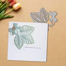 1个叶子金属切割模具，适用于剪贴簿、工艺品、压花、手工卡片和礼品卡制作工具 - A - 查看 6