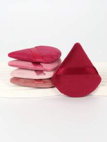 5/10/20/30/50/100pcs Velvet Makeup Sponge Puff, Soft Velvet Material Suitable For Contouring, Eye Area And Corners, Suitable For All Skin Types - Multicolor - View 2