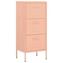 Storage Cabinet Pink 42.5x35x101.5 Cm Steel - Pink - View 2