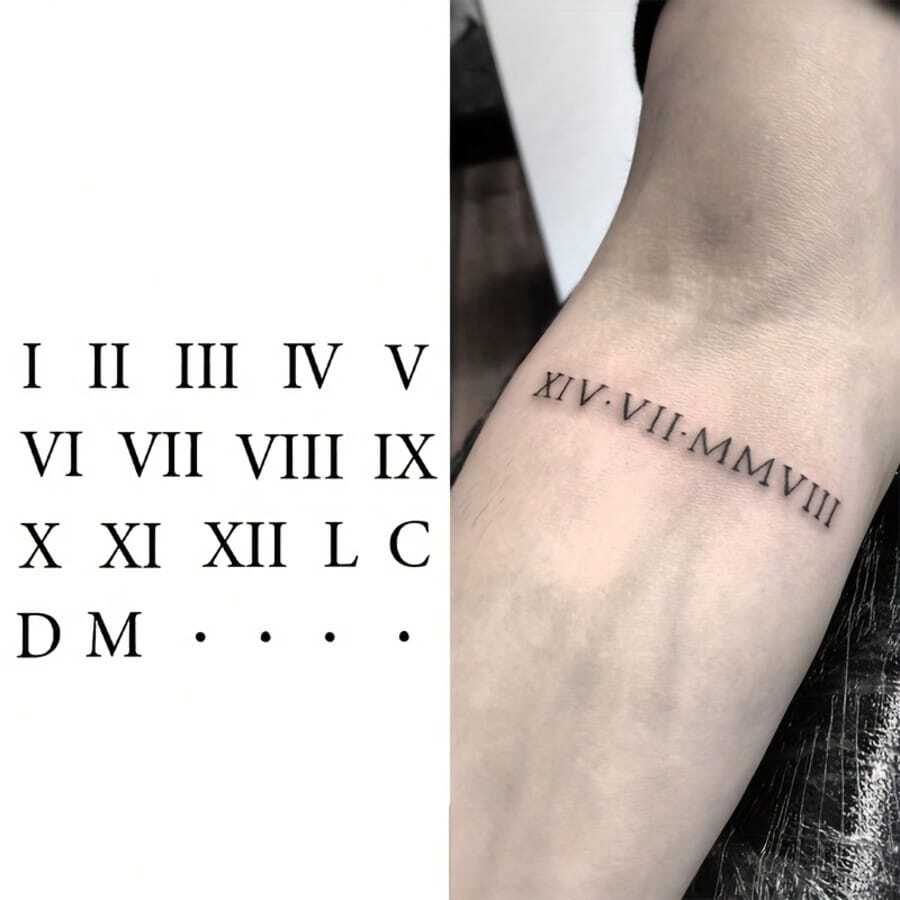 迷你临时纹身贴纸 - 英文励志语录，防水持久（1-2周），易于粘贴，哑光效果，半永久草本纹身贴纸，持久妆容及身体彩绘，男女通用，时尚身体彩绘贴纸