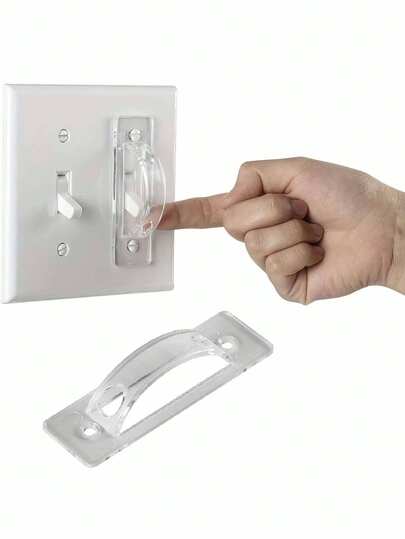 2pcs Light Switch Guard Cover, Clear, Light Switch Guard, Toggle Switch Cover, Light Switch Blocker, Light Switch Lock, Switch Cover Guard, Proof Light Switch Cover Guard