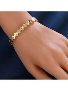 1件女士手链，高端闪亮合成锆石经典款式个性化百搭开口手镯，适合作为礼物和日常佩戴 - [更好品質]手鐲 - 查看 4