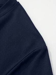 GRDR Men's Classic 2 In 1 Round Neck Short Sleeve T-Shirt, Fashionable Minimalist Commuting Versatile - Navy Blue - View 4