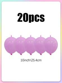 20/40pcs Multi-Color Linking Balloons Set, Suitable For Creating Balloon Wall, Heart Arch, Tail Balloons, Applicable For Wedding, Birthday, Welcome Party, Valentine's Day, Proposal And Anniversary Party Decoration - Multicolor - View 10