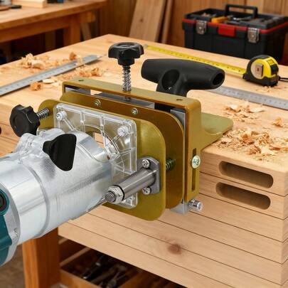 قالب تجويف الراوتر، موضع قابل للتعديل من سبيكة الألومنيوم، سهل الاستخدام قالب تجويف الراوتر المدمج، أدوات خشبية