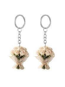 Elegante buquê de rosas em acrílico 2D, flores leves, pingente de buquê para o Dia dos Namorados, decoração interessante, acessório para mochila, pingente fashion, decoração para casa, decoração e pingente para carro, pingente para fone de ouvido, pingente para bolsa, presente acessório, presente perfeito para família e amigos, presente de Dia dos Namorados, presente de aniversário, presente de festa, presente de aniversário de casamento, presente de casamento - Multicolorido - Ver 17