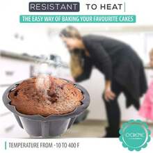 O'Creme Bakeable Plastic Mini Cake Pan - Baking Pan With Non-Stick Silicone - Reusable Mold For Baking And Much More - 25 QTY Pack - 黑色 - 查看 6