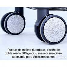 Maleta de viaje rígida de 20 pulgadas para llevar a bordo, equipaje de mano con 4 ruedas y candado integrado, variedad de colores Candado De Combinación Dobles Llantas 360 °   Rígida - Blanco - Ver 6