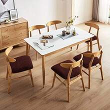 Genina - Fundas impermeables para asiento de silla de comedor fundas elásticas para asiento de comedor fundas protectoras para sillas de comedor para cocina hotel 2 estampado de flores chocolate - Patrn de floreschocolate - Ver 2