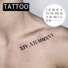 迷你临时纹身贴纸 - 英文励志语录，防水持久（1-2周），易于粘贴，哑光效果，半永久草本纹身贴纸，持久妆容及身体彩绘，男女通用，时尚身体彩绘贴纸 - 萬聖節 - 查看 4