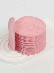 5/10/20pcs Reusable Makeup Remover Pads, Gentle On Skin, Quick Makeup Removal, Suitable For All Skin Types - Pink - View 3
