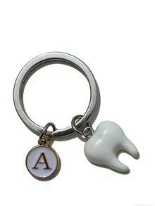 Personalized Tooth Keychain Gift For Dentists - White K Teeth - View 2