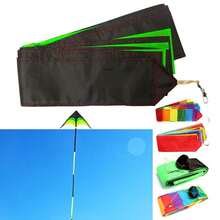10m Rainbow Kite Tube Tail Outdoor Backyard Game Stunt Parafoil Kite Tail - Multicolor - View 3