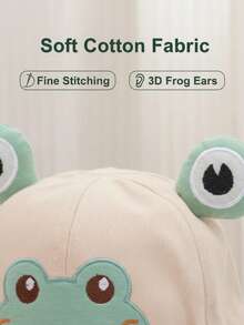 Mũ cho bé hình ếch dễ thương từ 3-36 tháng, mũ xô nhẹ che nắng mùa xuân và mùa thu cho bé đi chơi, mũ chống nắng cho bé trai và bé gái. - 1PC - Xem 7